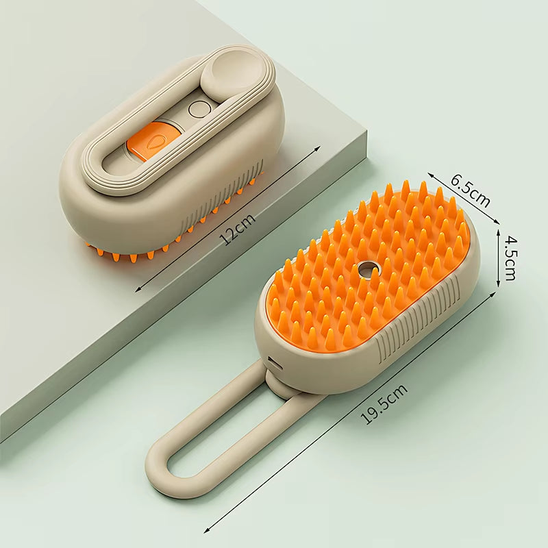 Pet Steam Brush Electric Spray Cat Hair Brush 3 In1 Dog Steamer Brush for Massage Hair Removal Grooming Supplies Pet Accessories
