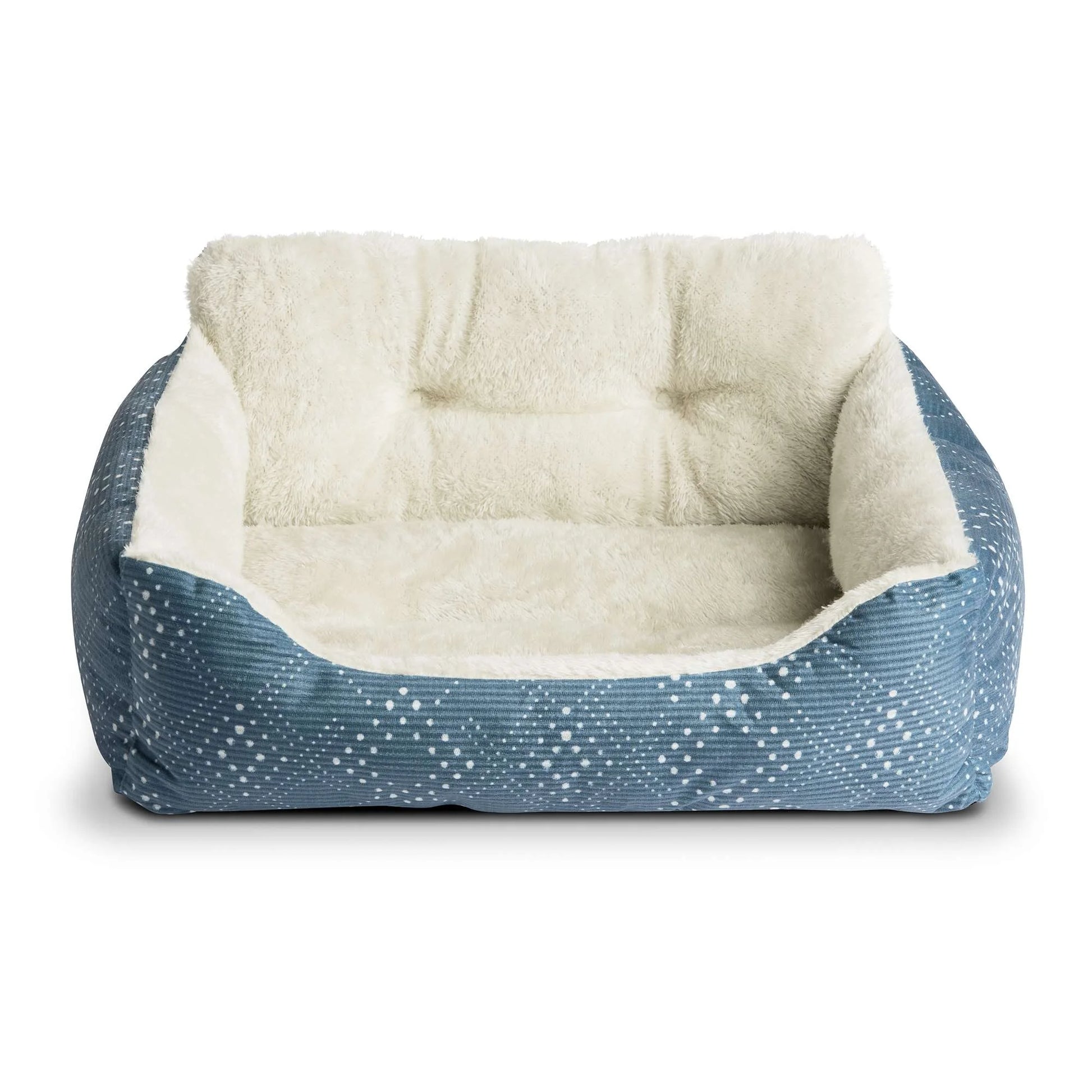 Lounger Small Dog or Cat Bed, Blue 21" X 17"