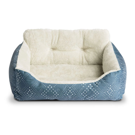 Lounger Small Dog or Cat Bed, Blue 21" X 17"